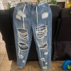 SHEIN Blue Denim Jeans